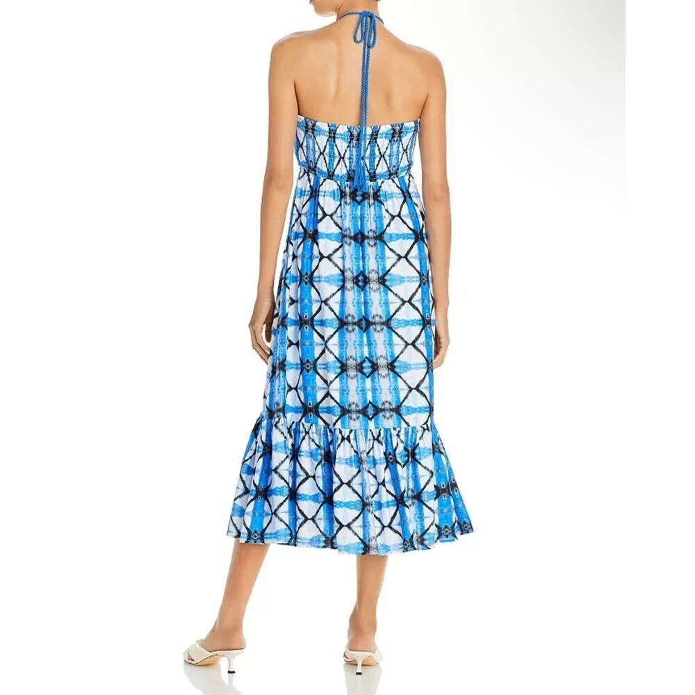 NWOT AQUA Blue Crochet Top Tie-Dye Midi Dress Size M​ - Picture 4 of 9